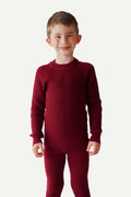 Hustadvika 2.0 Wool Sweater Children, Wine Red