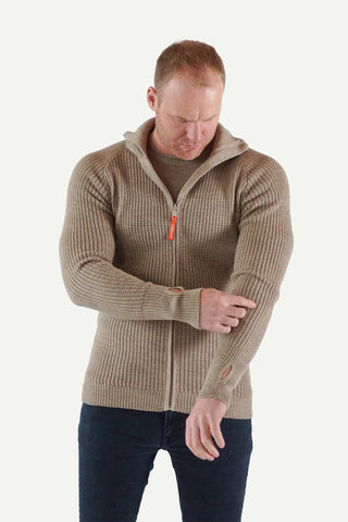 Lanullva Hustadvika 2.0 Wool Jacket Zip, Linen