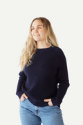 Classic 2.0 Women's Knitted Jumper, Night Blue