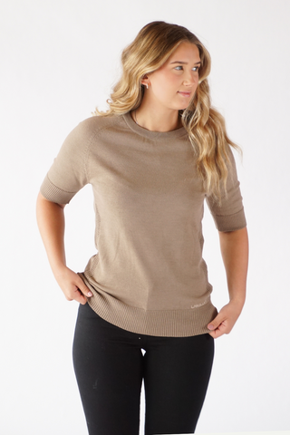 Klassisk 2.0 Ull T-skjorte Dame, Valnøtt-Lanullva