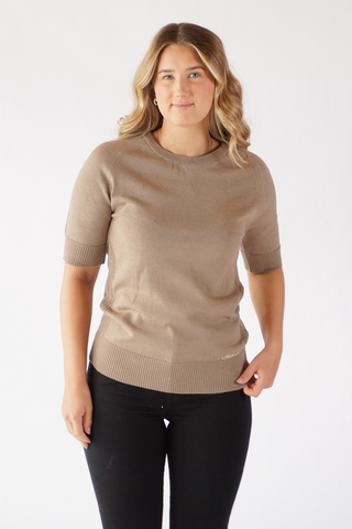 Klassisk 2.0 Ull T-skjorte Dame, Valnøtt-Lanullva