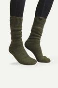 Lanullva rag sock, forest green