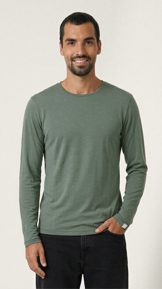 Everyday Langermet Ulltrøye Herre, Skogsgrønn