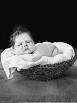 Lyngstad Helseteppe Ull Baby, Brun Melert-Lanullva