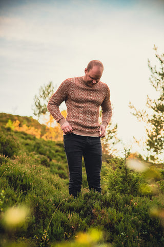 Lanullva Patterned Wool Crewneck Sweater, Boathouse Red