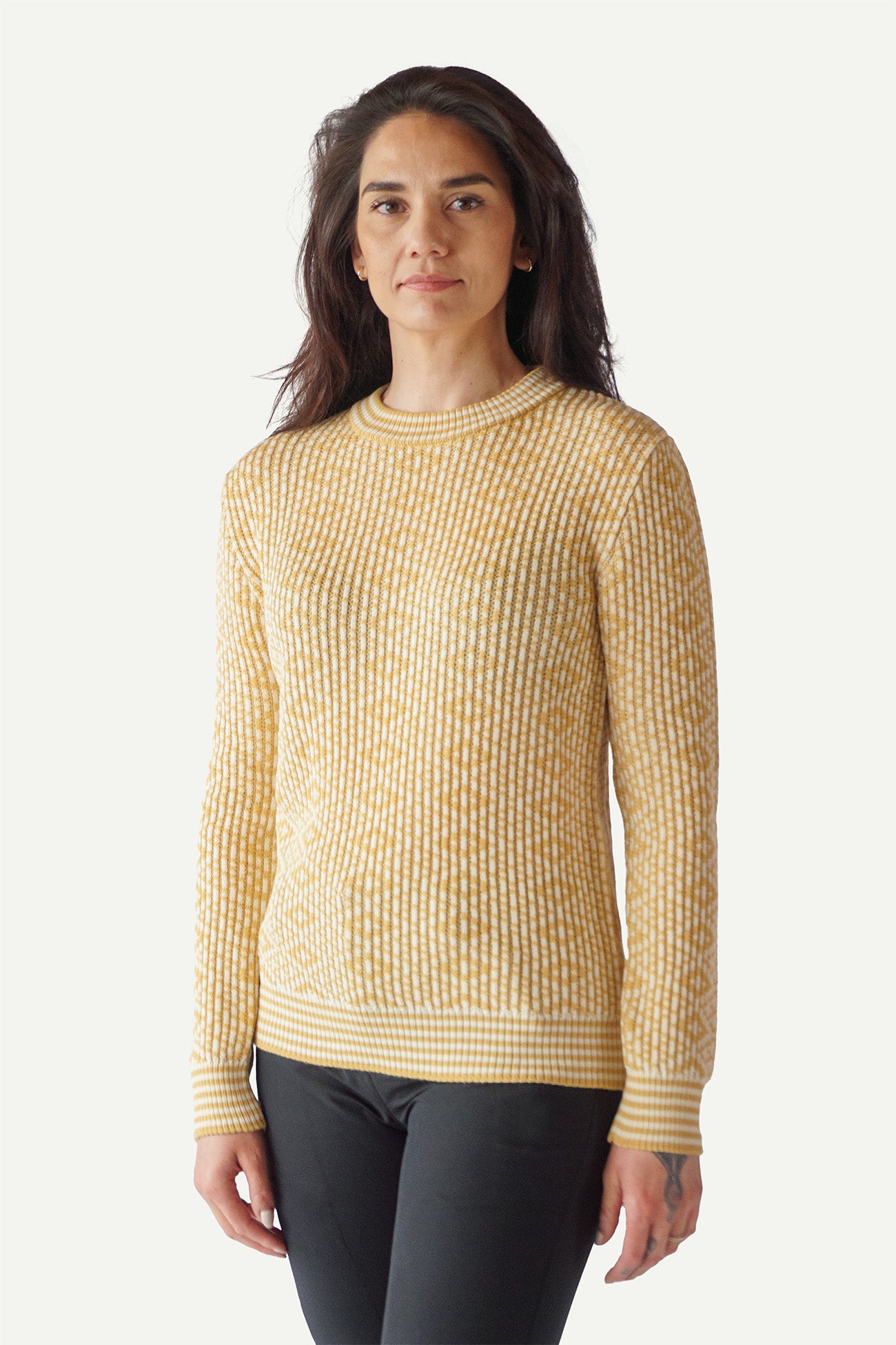 Lanullva Patterned Wool Crewneck Sweater, Buttercup