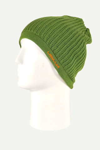 Lanullva Hustadvika 2.0 Wool Hat Ribbed Knit, Spring Green