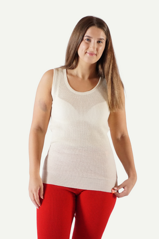 Lanullva Havbris 2.0 Wool Singlet Women, Offwhite