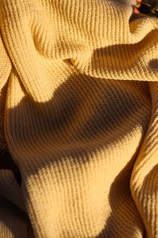 Lanullva Sea Breeze 2.0 Wool Baby Bodysuit, Buttercup