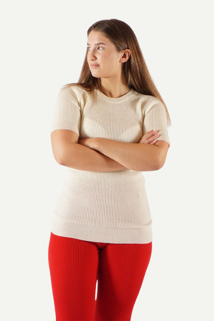 Lanullva Havbris 2.0 Wool T-shirt, Offwhite