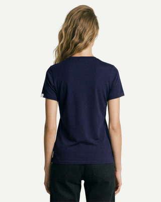 Everyday Woll-T-Shirt Damen, Nachtblau