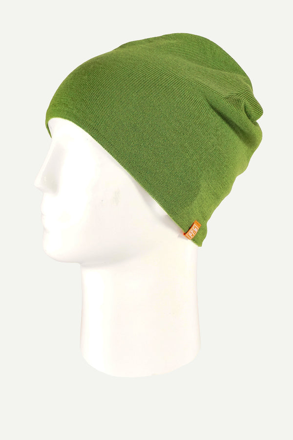 Lanullva Havbris 2.0 Wool Hat Plain Knit, Spring Green