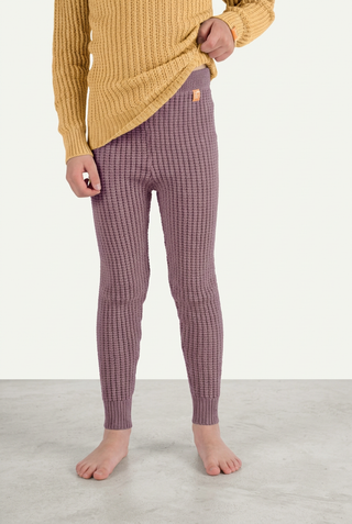 Hustadvika 2.0 wool trousers for kids in Lavender